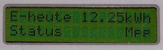 Anzeige auf dem Wechselrichter Anzeige auf dem Wechselrichter